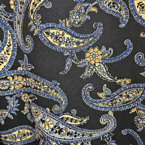 Charter Club Blouse Tunic Womens XXL Blue Paisley slinky flowy V-neck boho - Picture 6 of 13